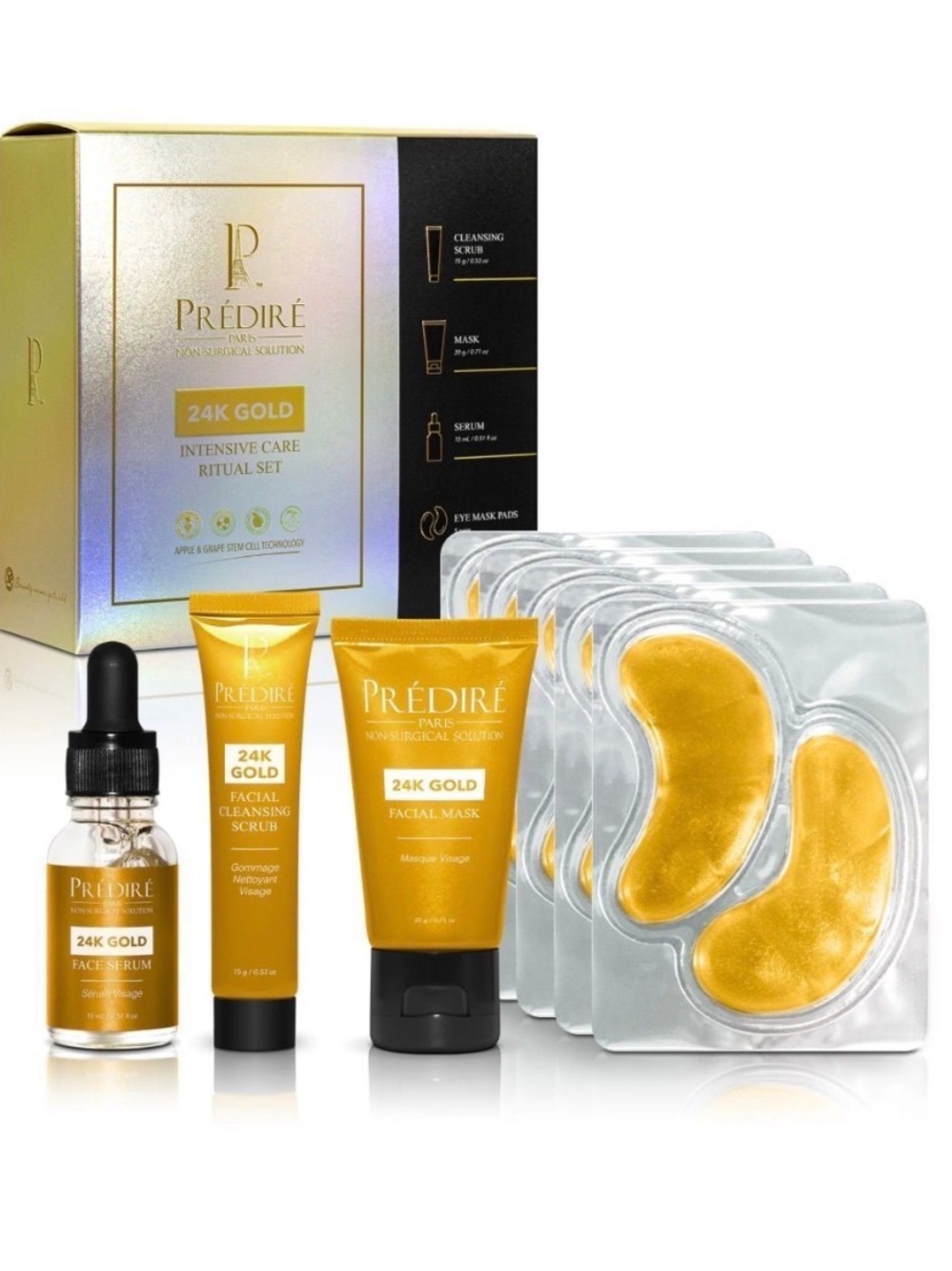 Predire Paris 24K Gold Intensive Care Ritual Set — Women Skincare, Gold